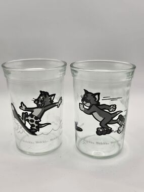 Vintage Welch’s Jelly Jar Glasses Tom & Jerry (Set of 2 Jerry)